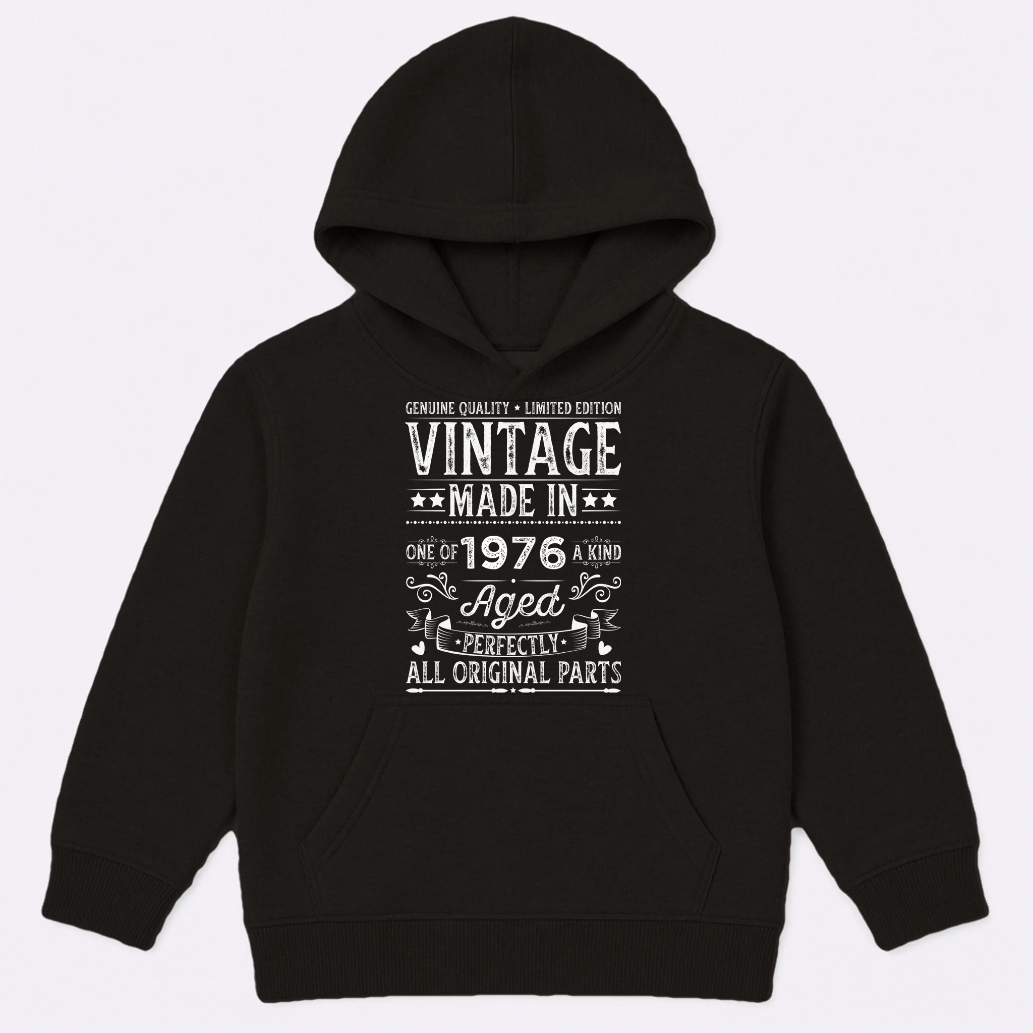 Vintage Made In Custom Year Birthday Gift Aged Perfectly, Personalized Kids Hoodie - Front