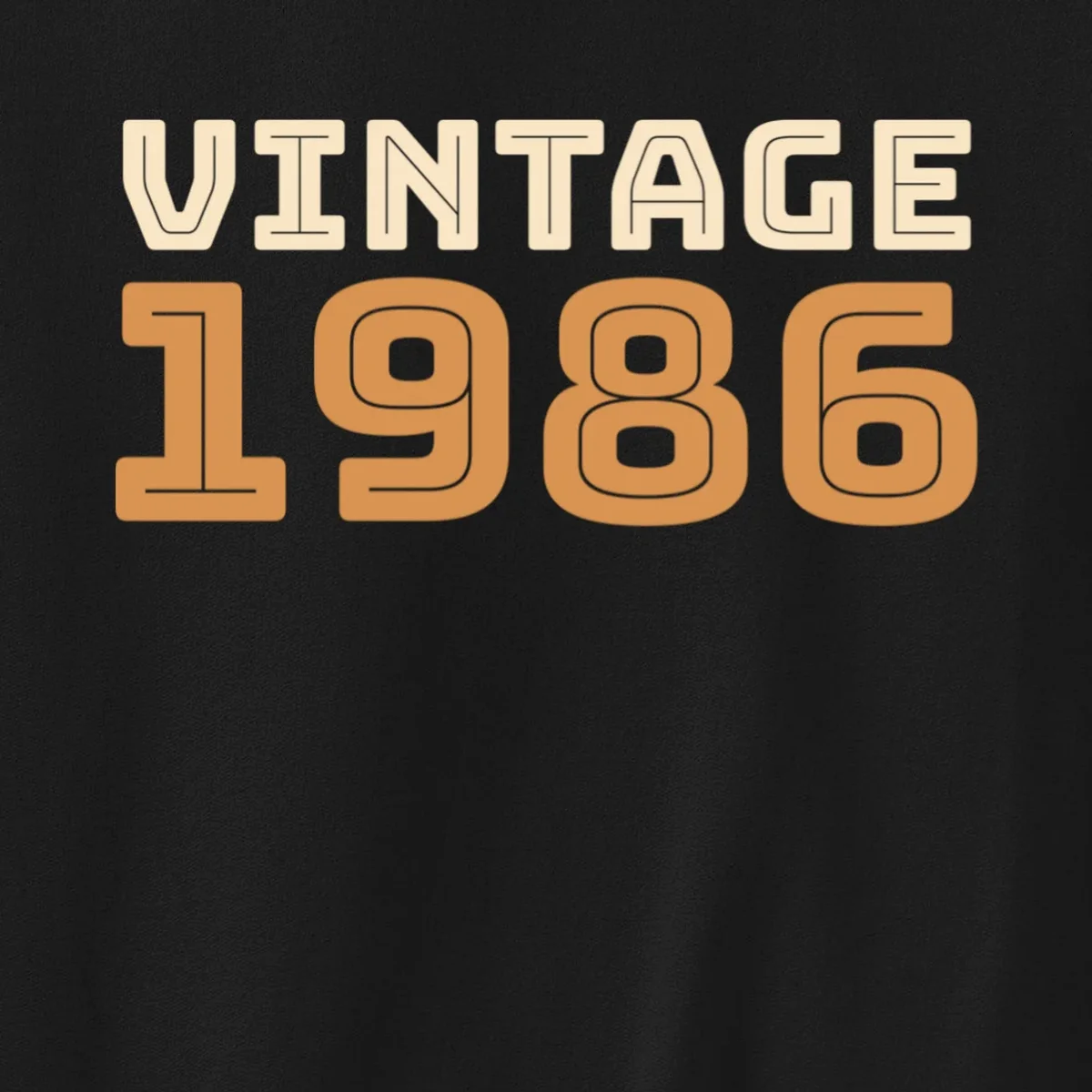 VINTAGE Retro Birthday Year Customizable Men's Sweatshirt - Front - Close-up