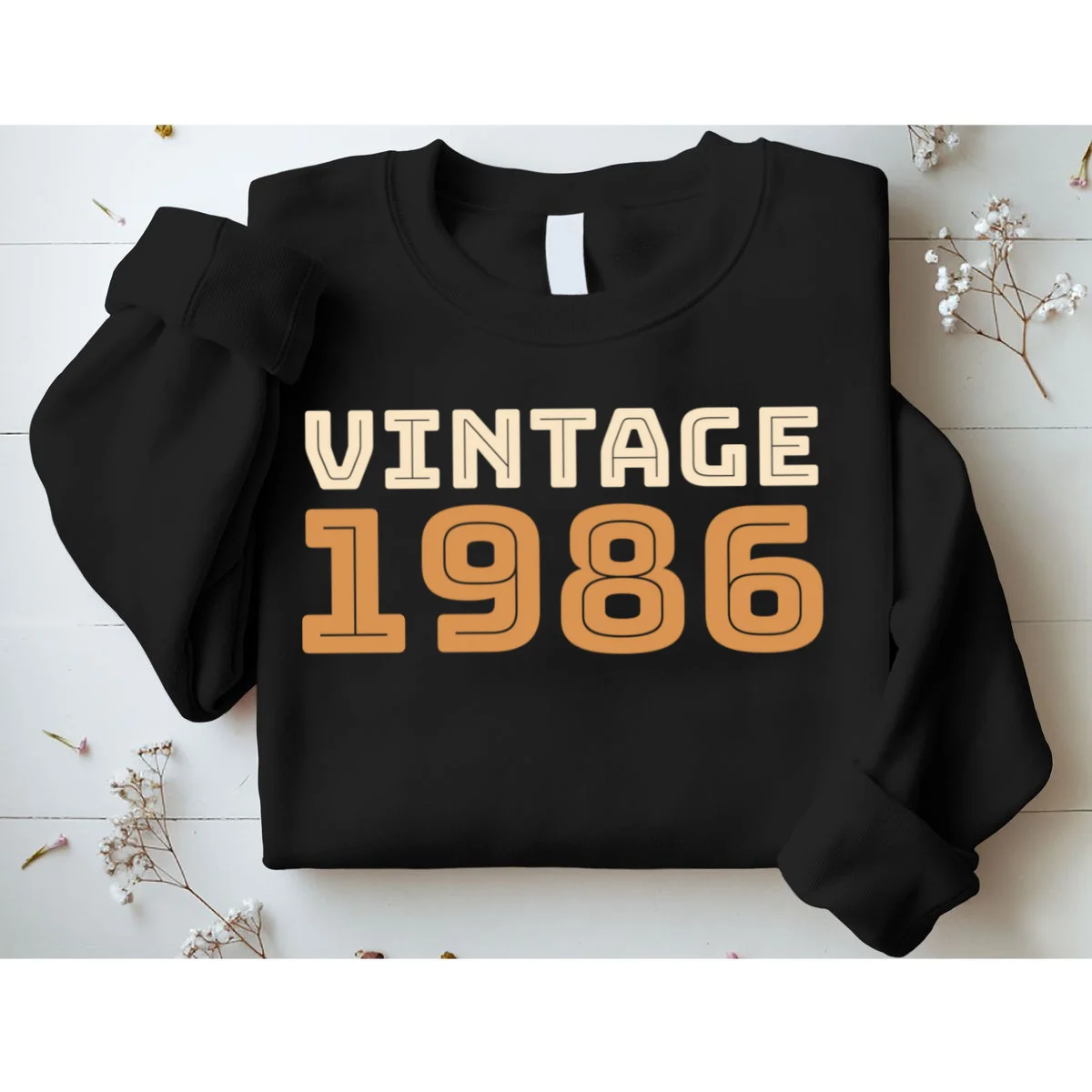 VINTAGE Retro Birthday Year Customizable Men's Sweatshirt - Front 1