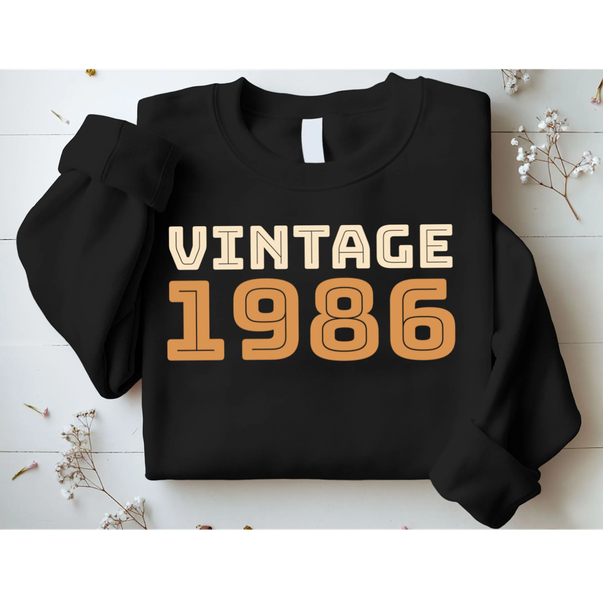 VINTAGE Retro Birthday Year Customizable Men's Sweatshirt - Front 1