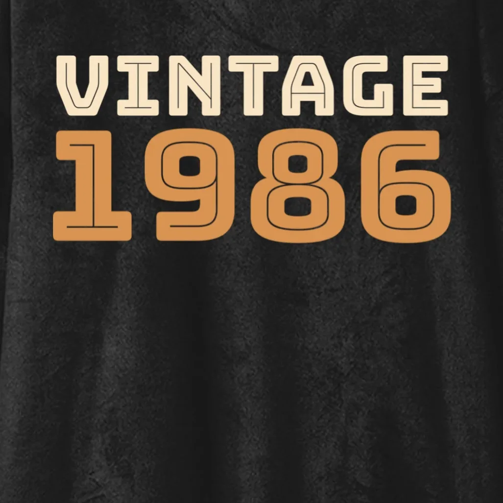 VINTAGE Retro Birthday Year Customizable Hooded Blanket - Front - Close-up