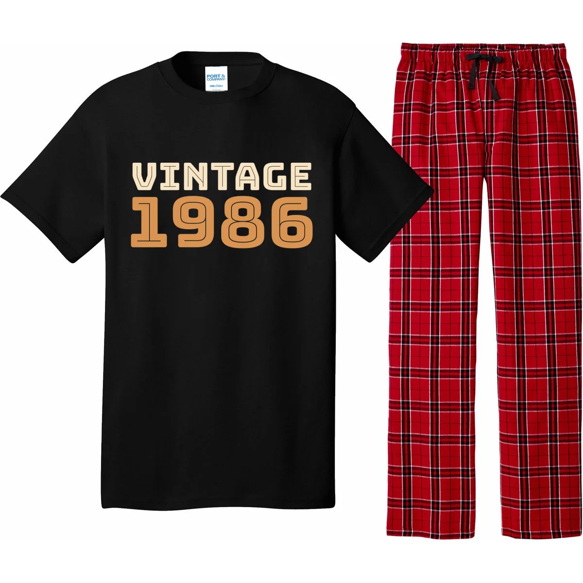 VINTAGE Retro Birthday Year Customizable Men's Pajamas - Front