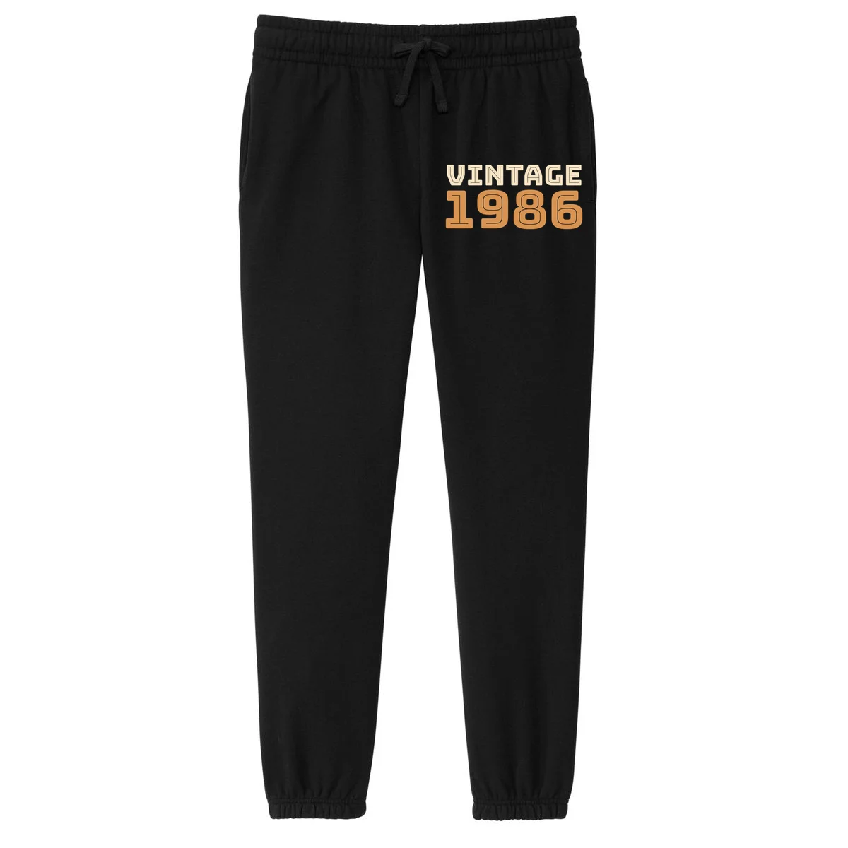 VINTAGE Retro Birthday Year Customizable Women's Fleece Sweatpants - Front