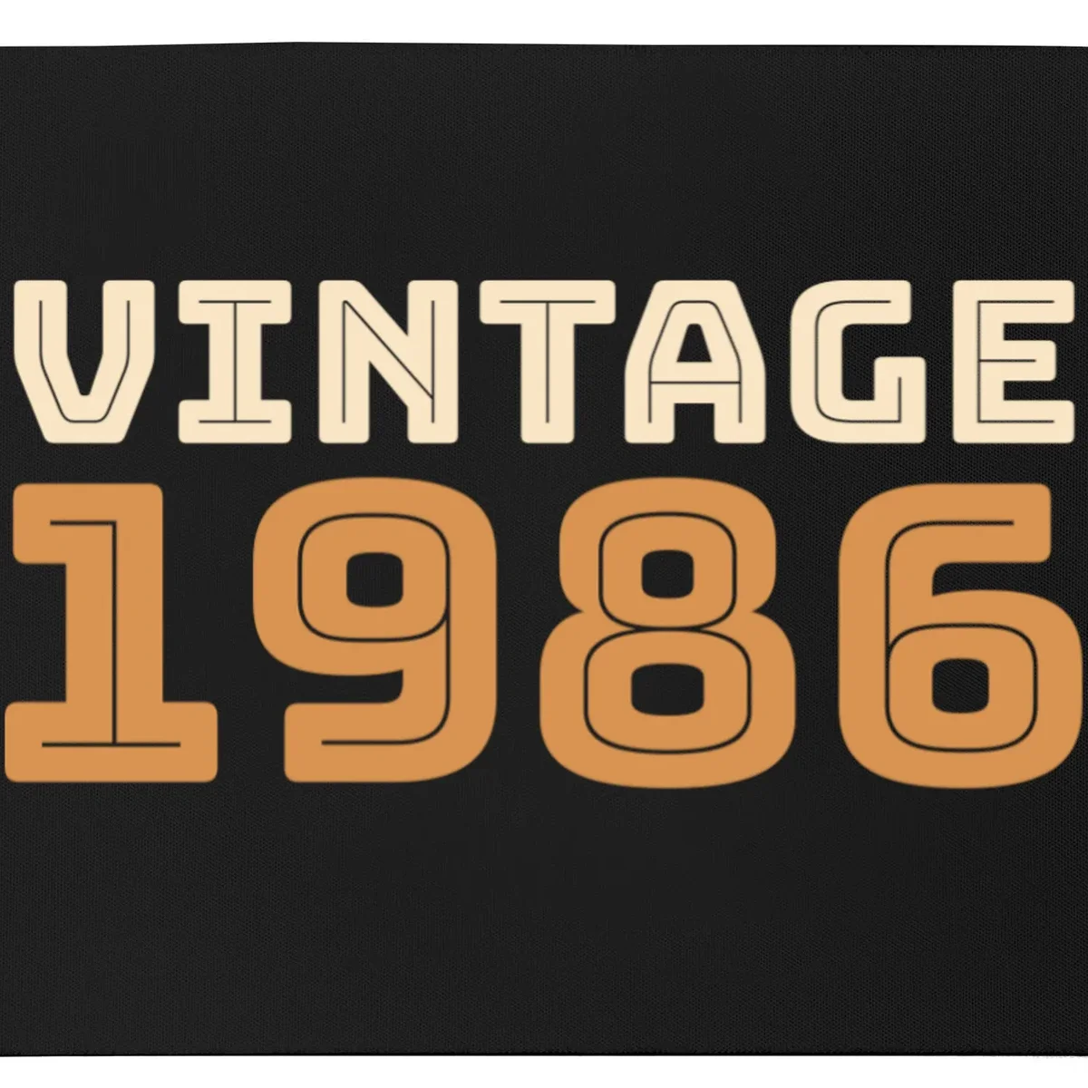 VINTAGE Retro Birthday Year Customizable Mouse Pad - Front - Close-up