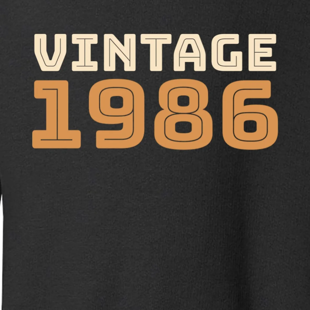 VINTAGE Retro Birthday Year Customizable Toddler Sweatshirt - Front - Close-up