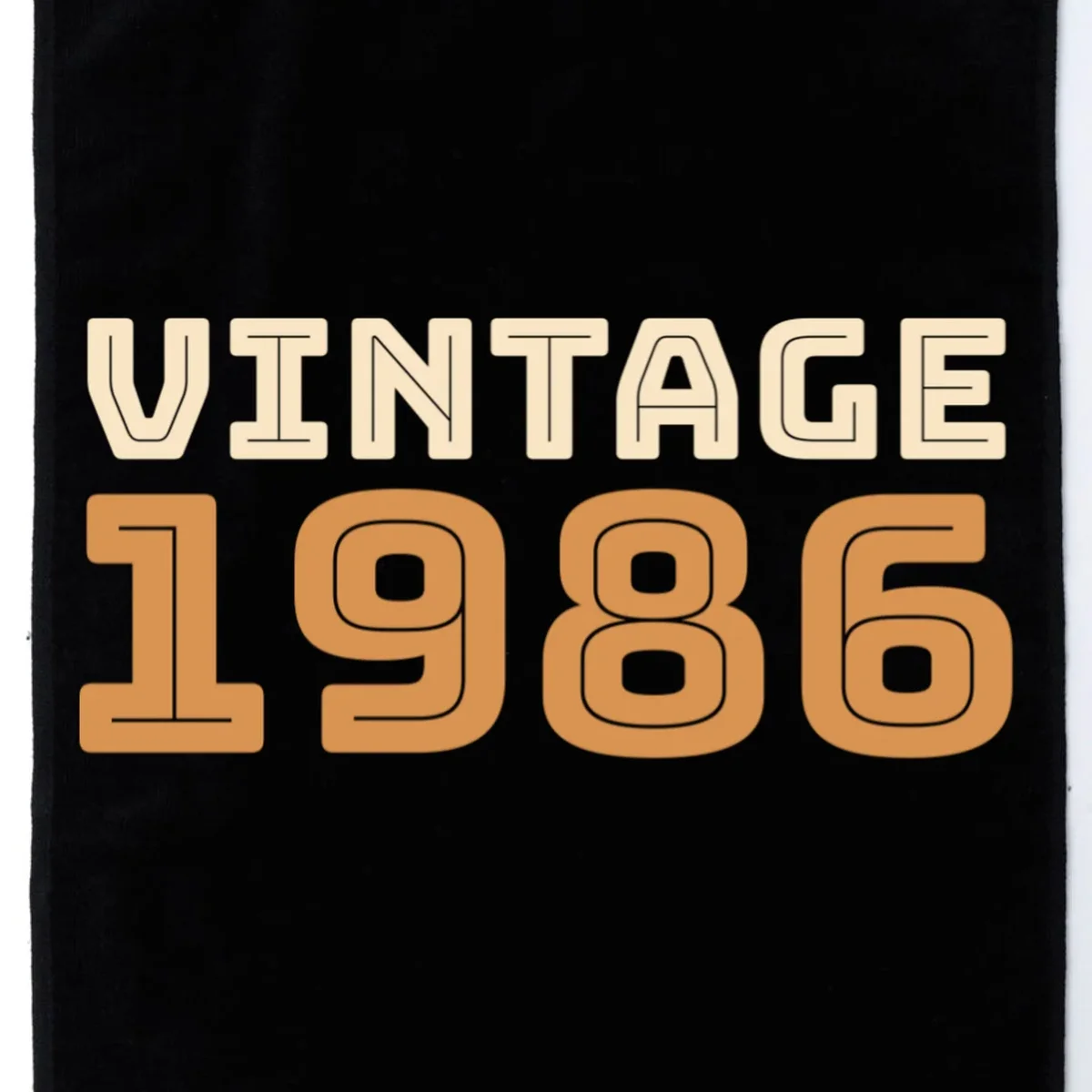 VINTAGE Retro Birthday Year Customizable Golf Towel - Front - Close-up