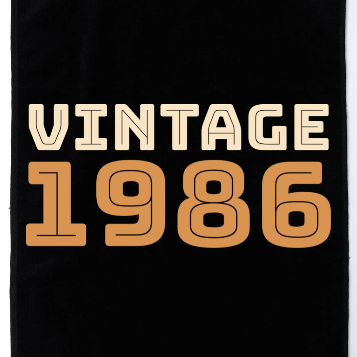 VINTAGE Retro Birthday Year Customizable Golf Towel - Front - Close-up