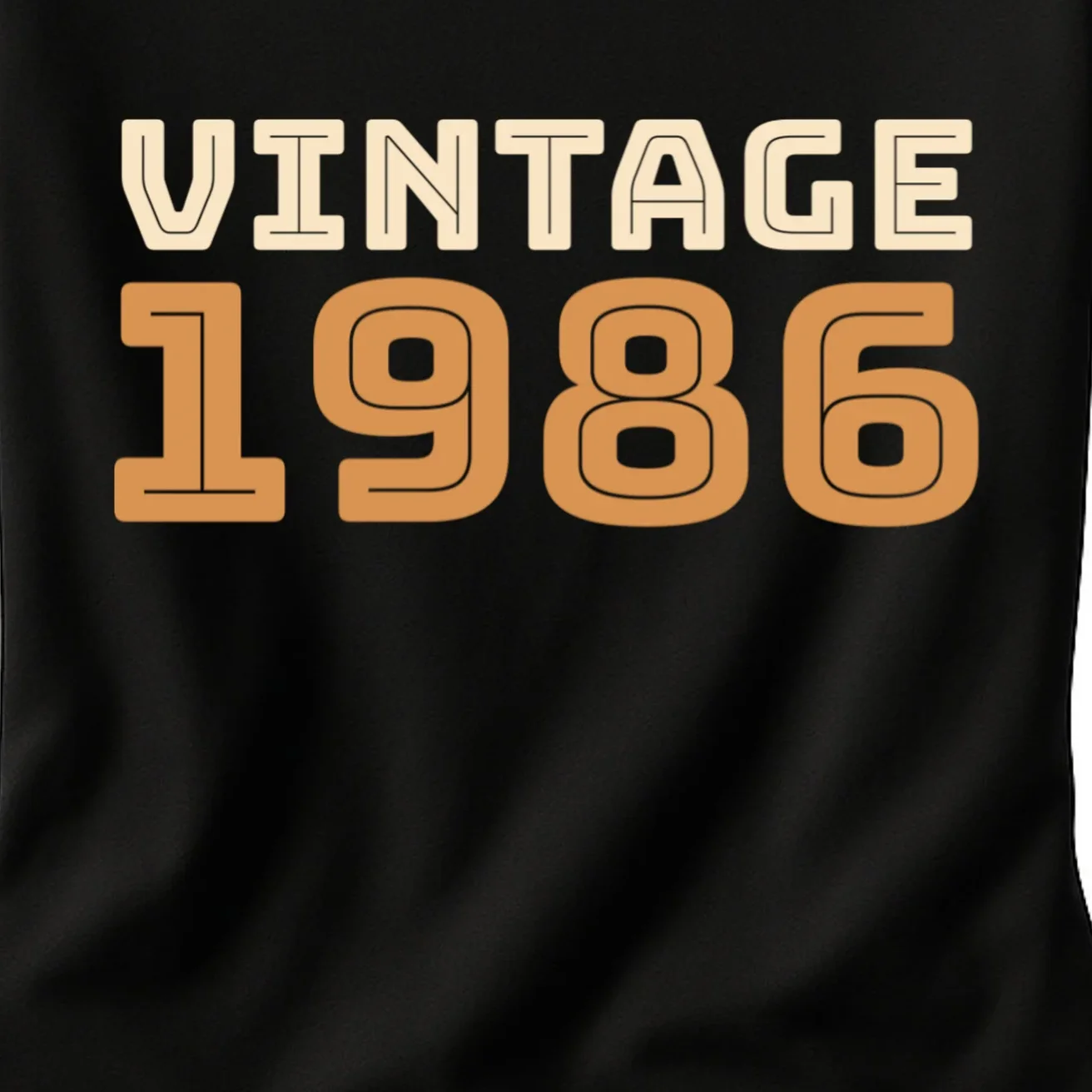 VINTAGE Retro Birthday Year Customizable Women's T-Shirt - Front - Close-up