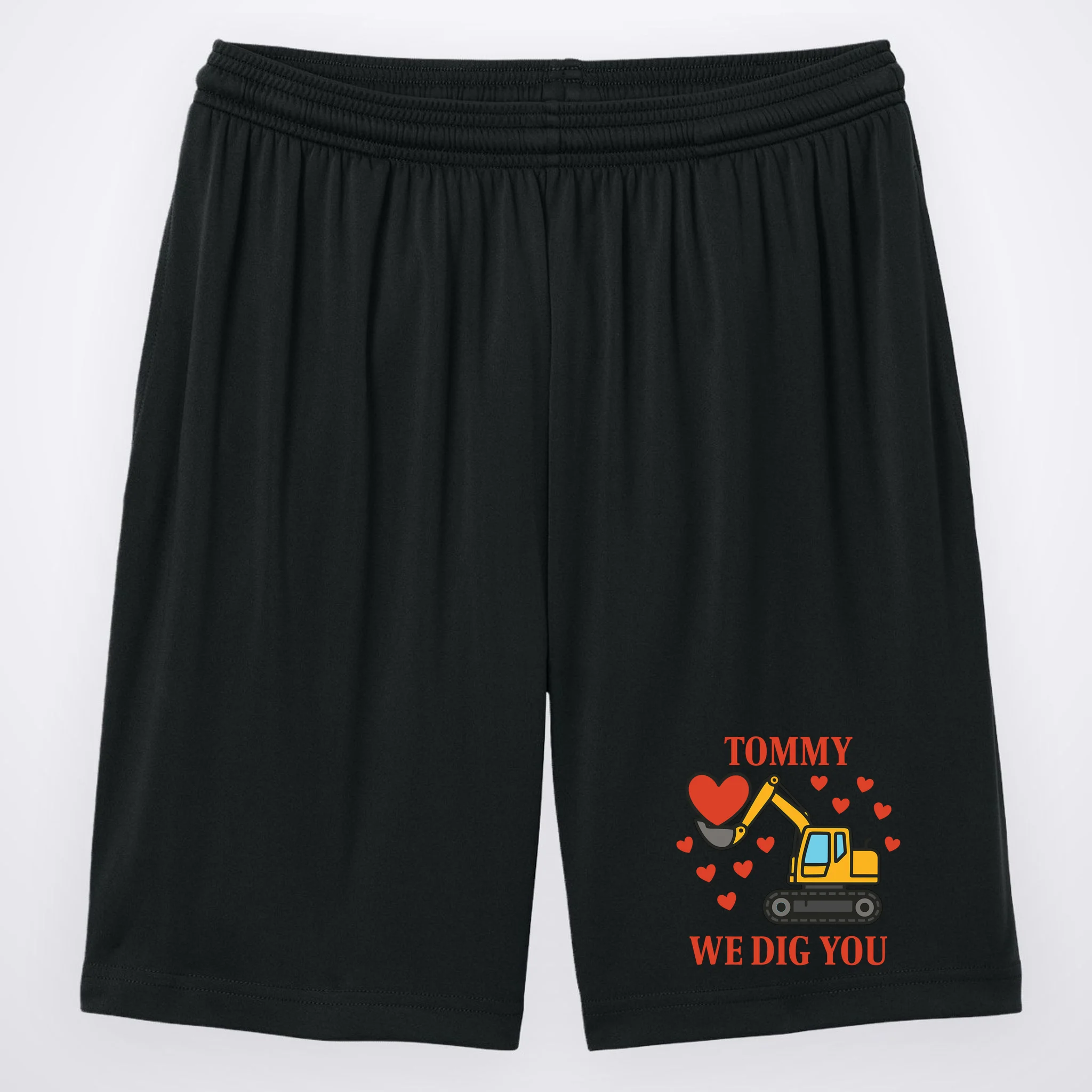 We Dig You Custom Name Birthday Construction Birthday Gift Men's Shorts - Front