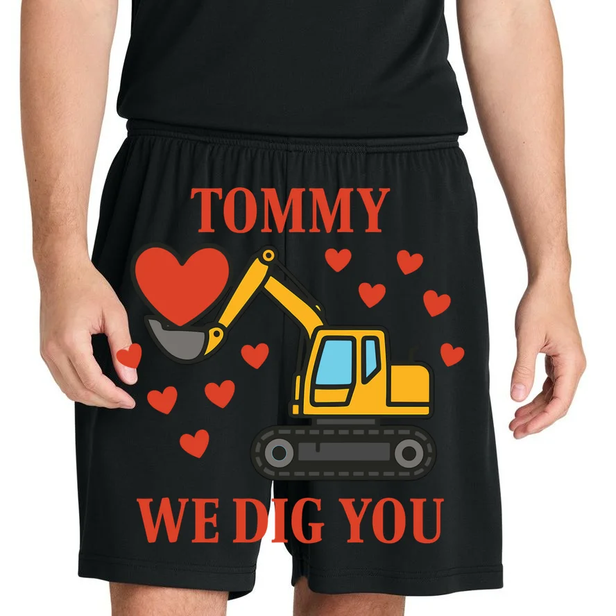 We Dig You Custom Name Birthday Construction Birthday Gift Men's Shorts - Front 1