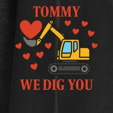 We Dig You Custom Name Birthday Construction Birthday Gift Women's Cardigan - Front - Close-up