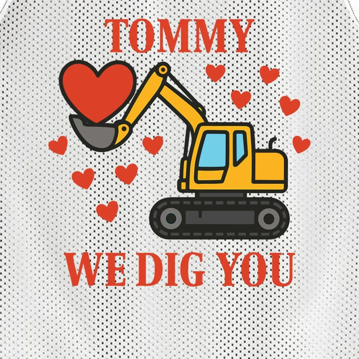 We Dig You Custom Name Birthday Construction Birthday Gift Men's Basketball Jersey - Front - Close-up