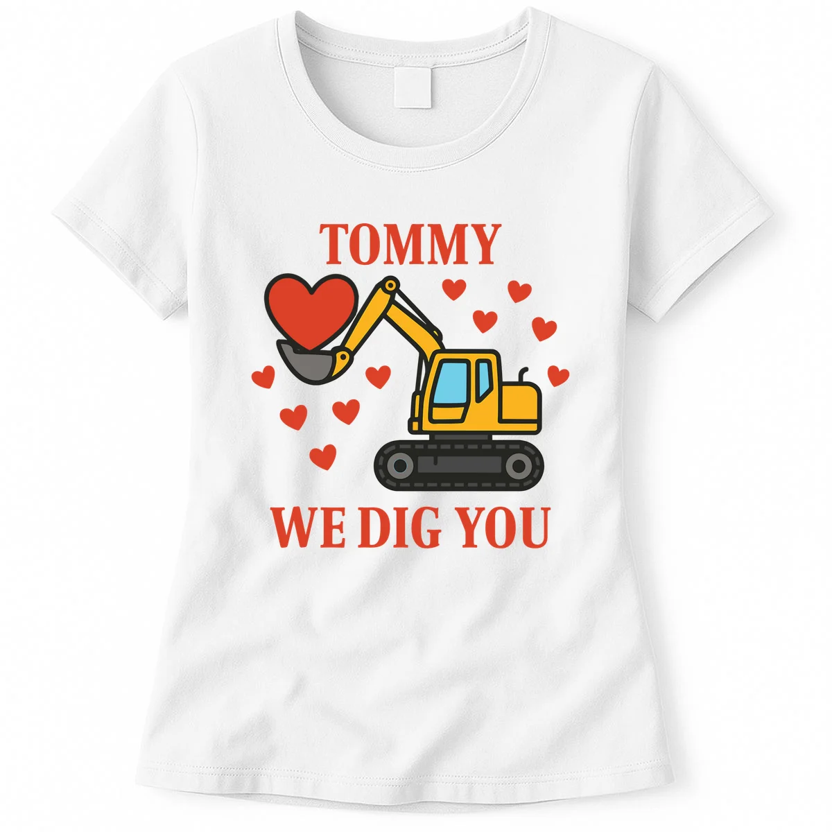 We Dig You Custom Name Birthday Construction Birthday Gift Women's T-Shirt - Front