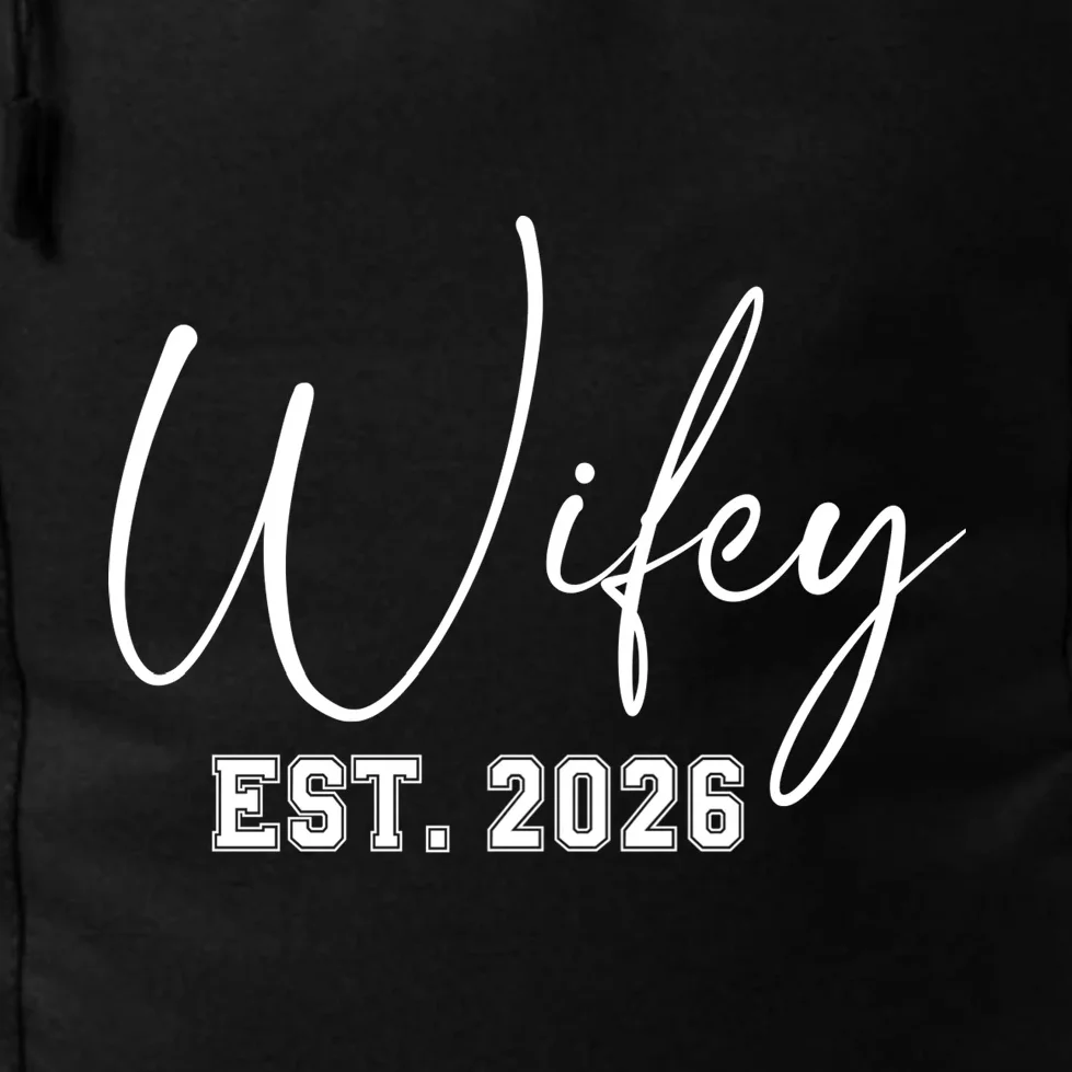 Wifey Personalized Wifey Est. 2026 Custom Year Backpack - Front - Close-up
