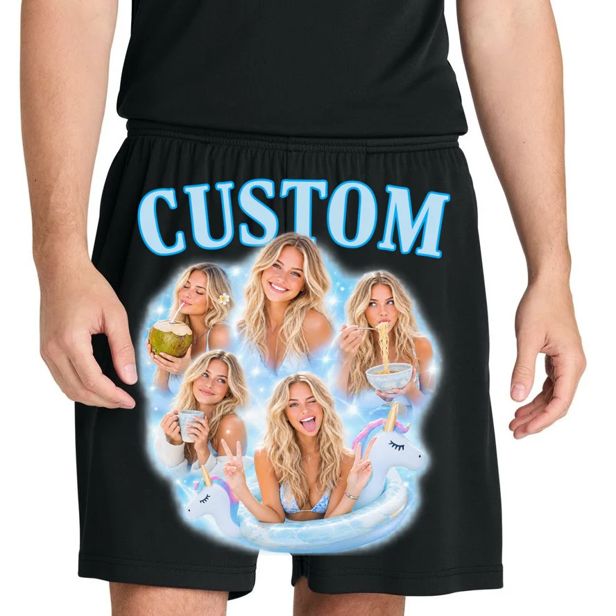Custom Photo Collage Personalized Name Gift - Multi Photo Portrait Custom Design Men's Shorts - Front 1