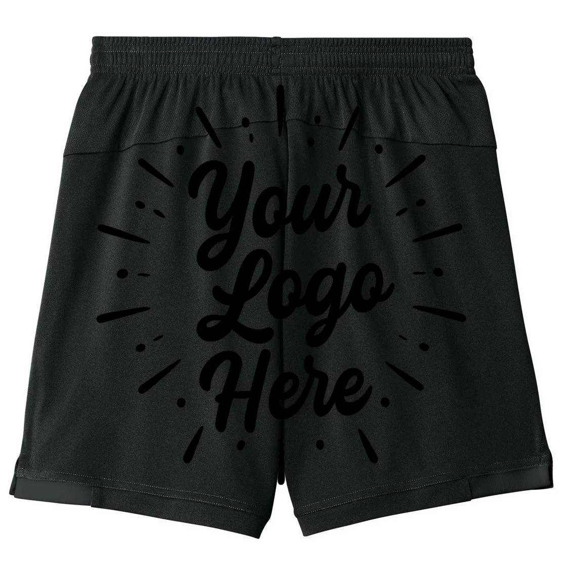 Your Logo Here Custom Business Logo Front And Back Kids Shorts - Back