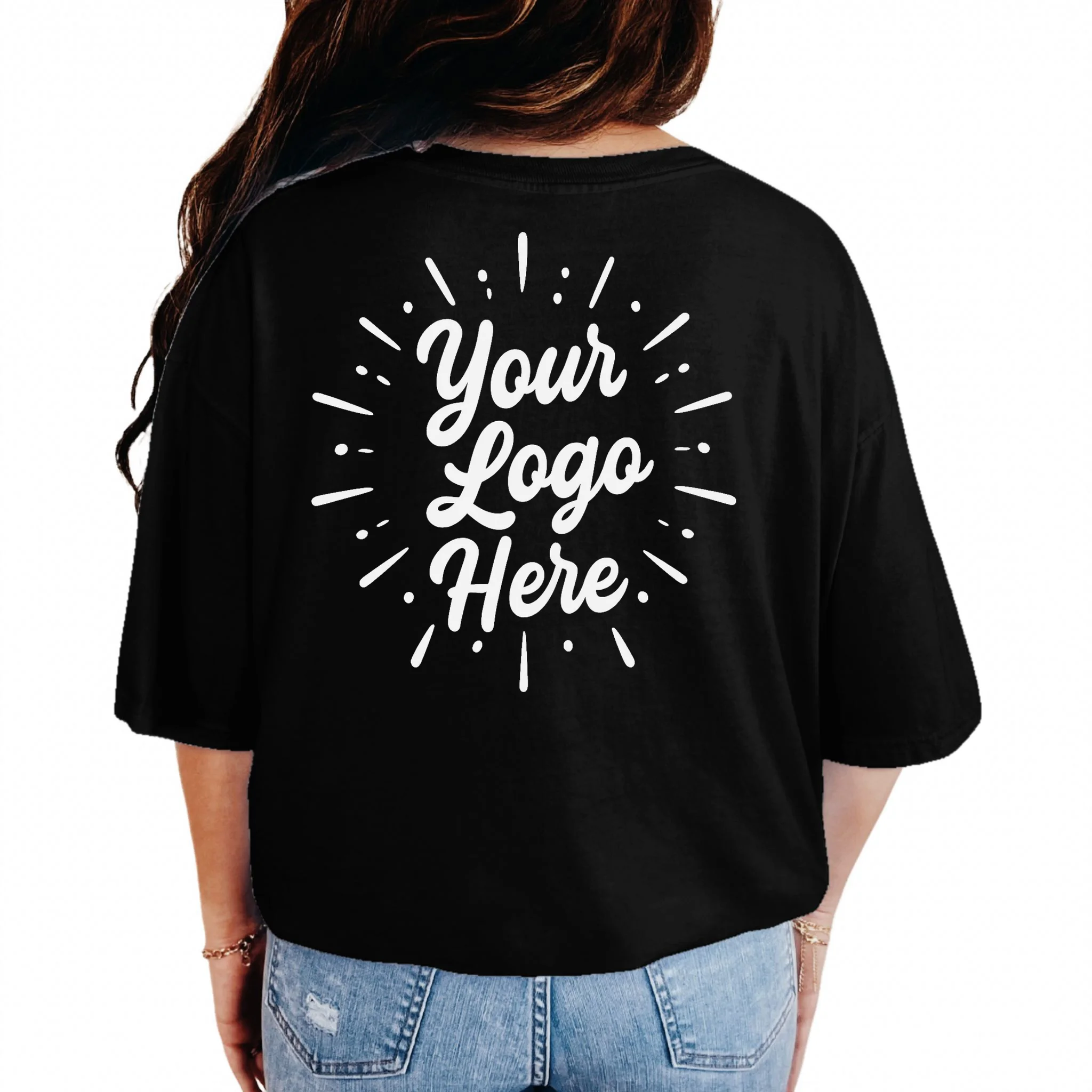 Your Logo Here Custom Business Logo Front And Back T-Shirt - Back