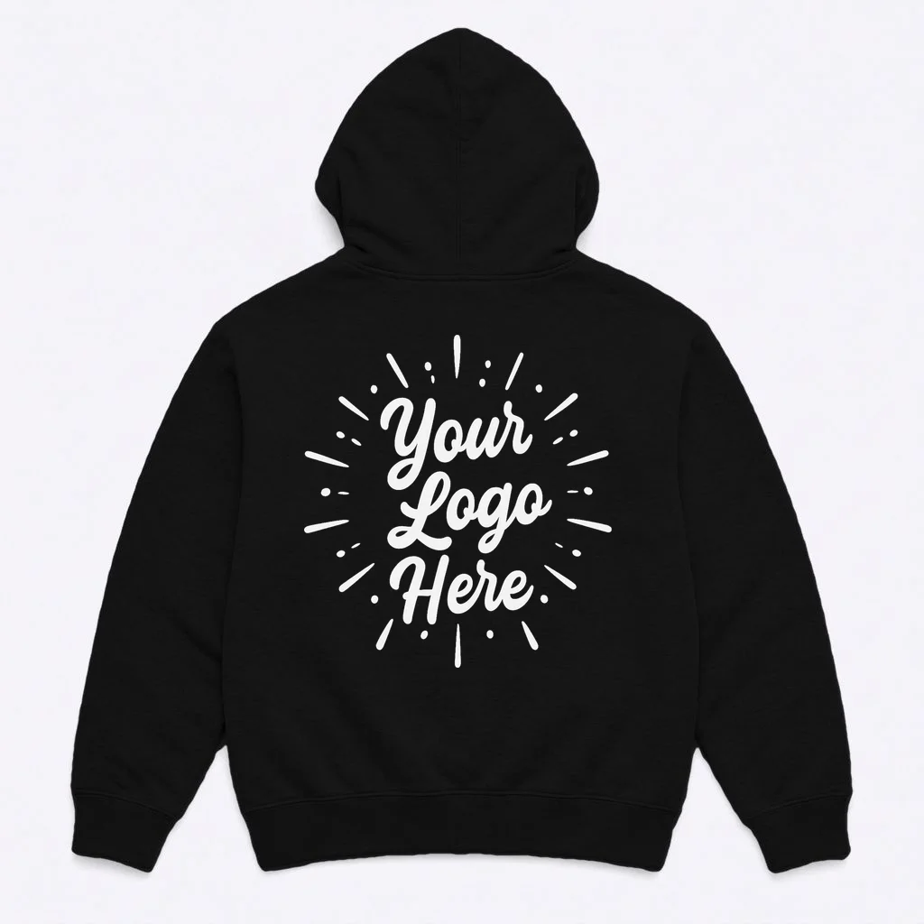 Your Logo Here Custom Business Logo Front And Back Hoodie - Back