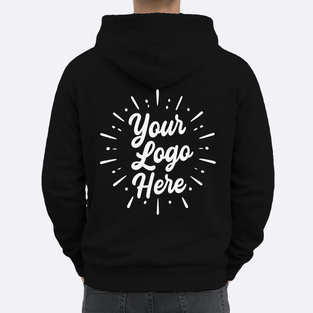 Your Logo Here Custom Business Logo Front And Back Hoodie - Back 1