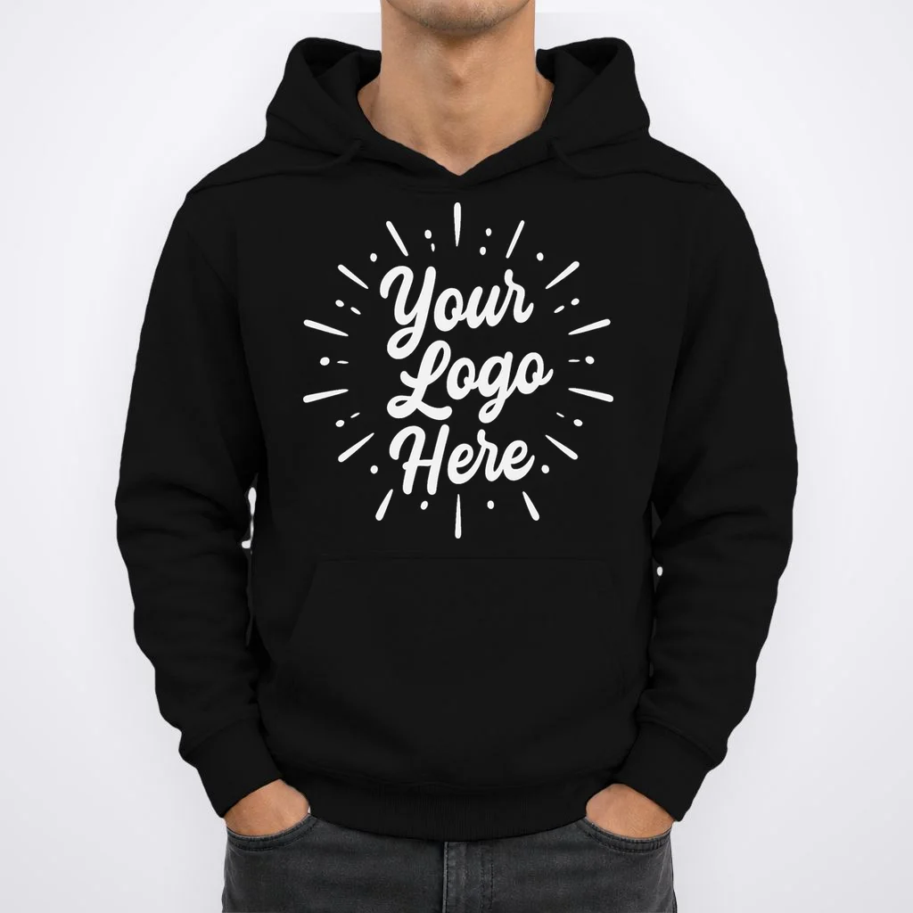 Your Logo Here Custom Business Logo Front And Back Hoodie - Front 1