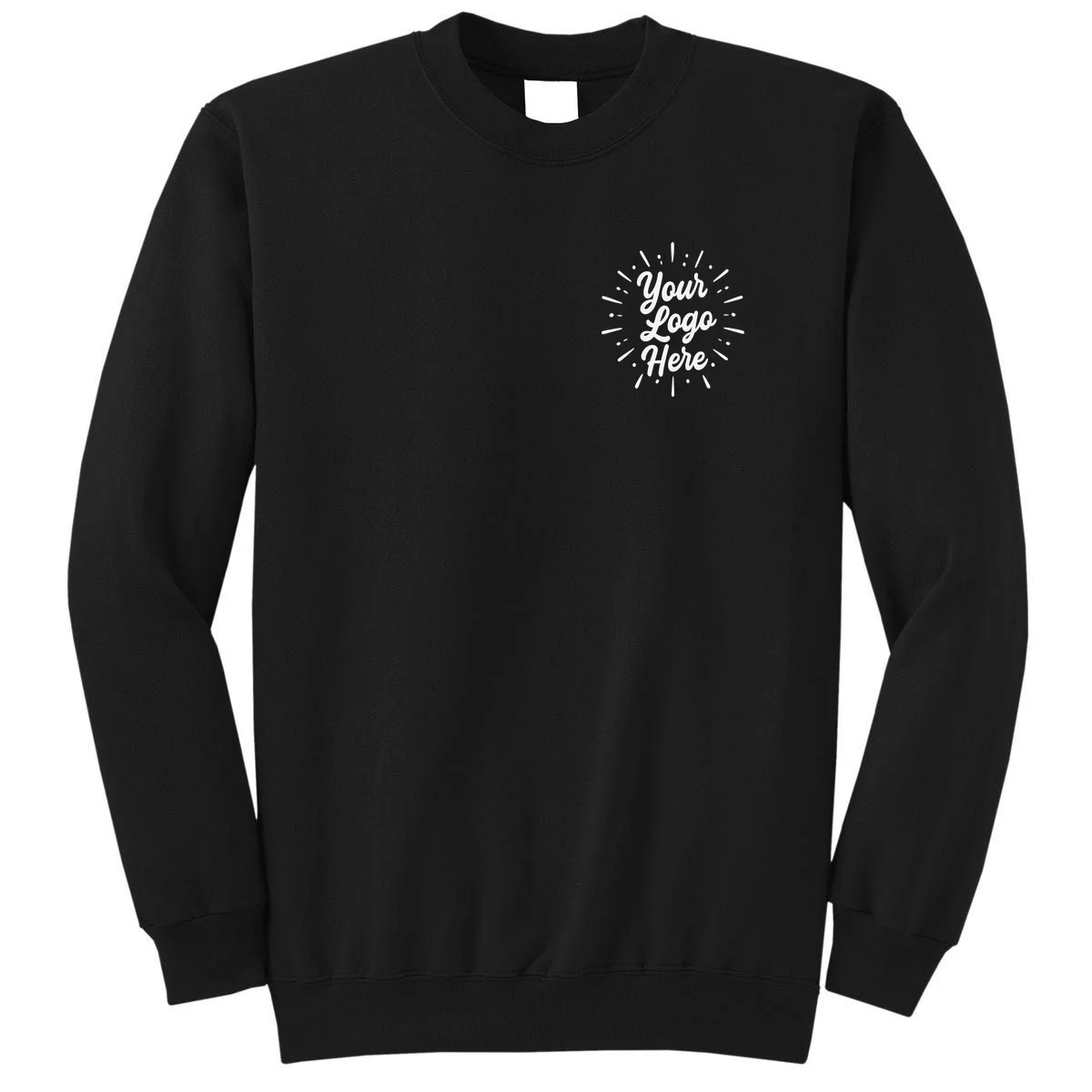 Your Logo Here Custom Business Logo Front And Back Sweatshirt - Front