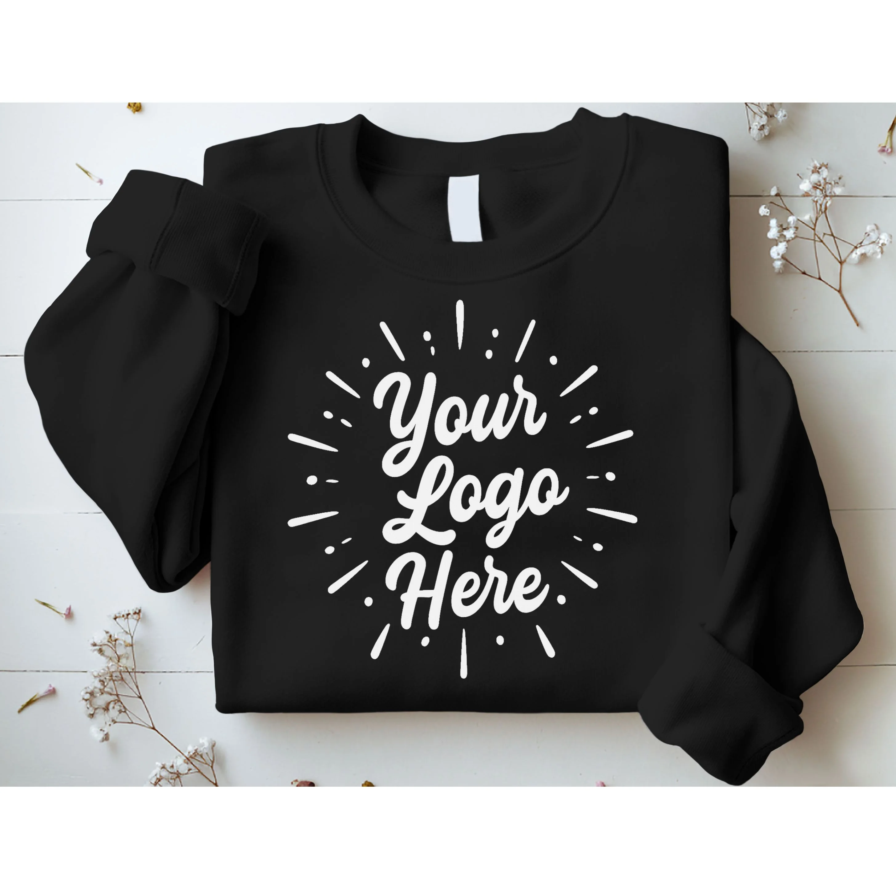 Your Logo Here Custom Business Logo Front And Back Sweatshirt - Front 1