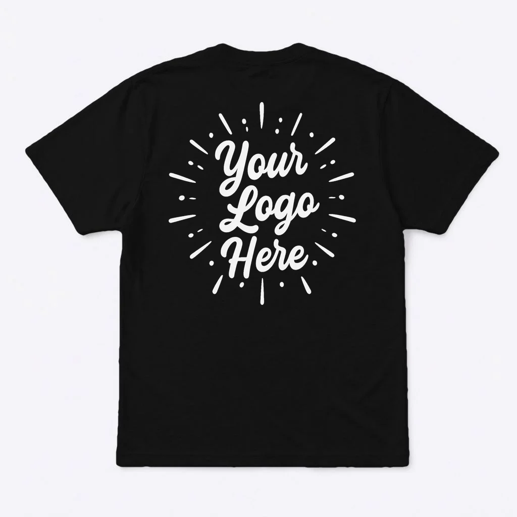 Your Logo Here Custom Business Logo Front And Back T-Shirt - Back