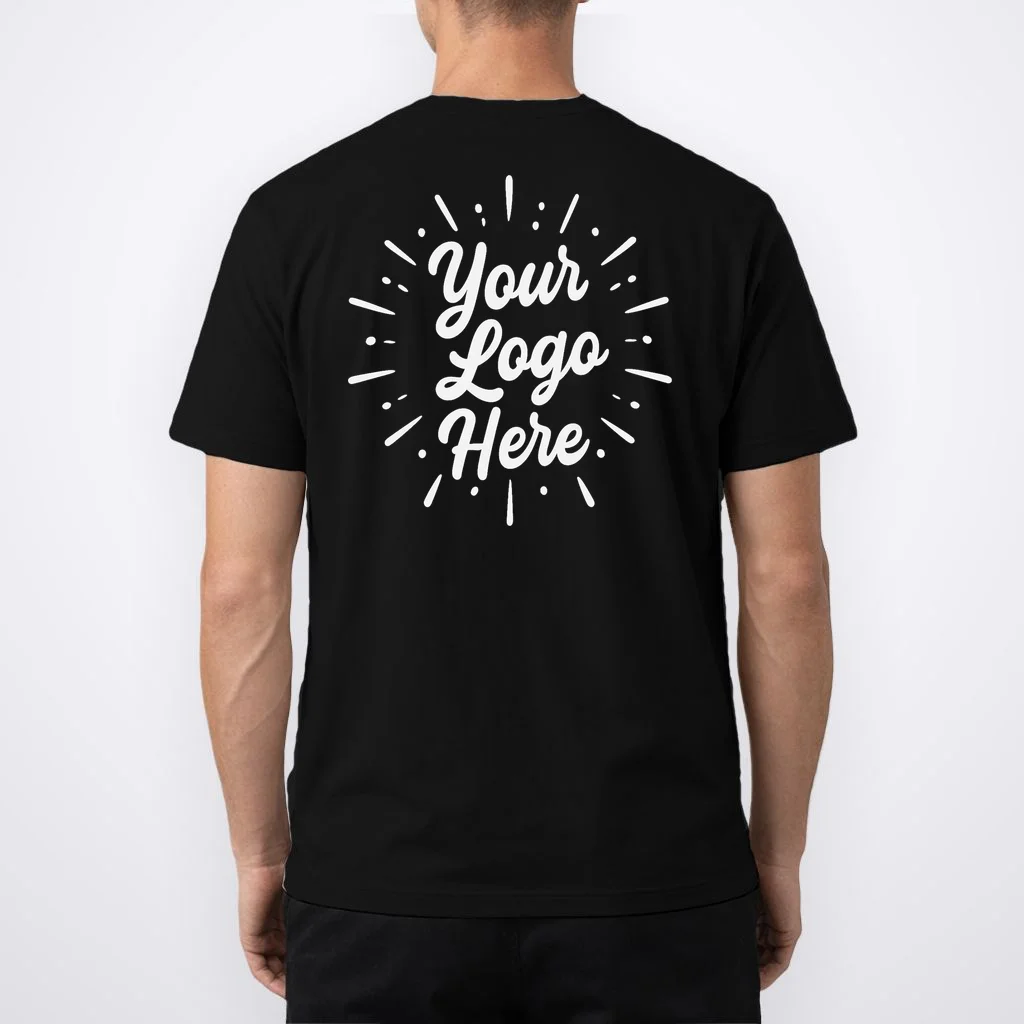 Your Logo Here Custom Business Logo Front And Back T-Shirt - Back 1