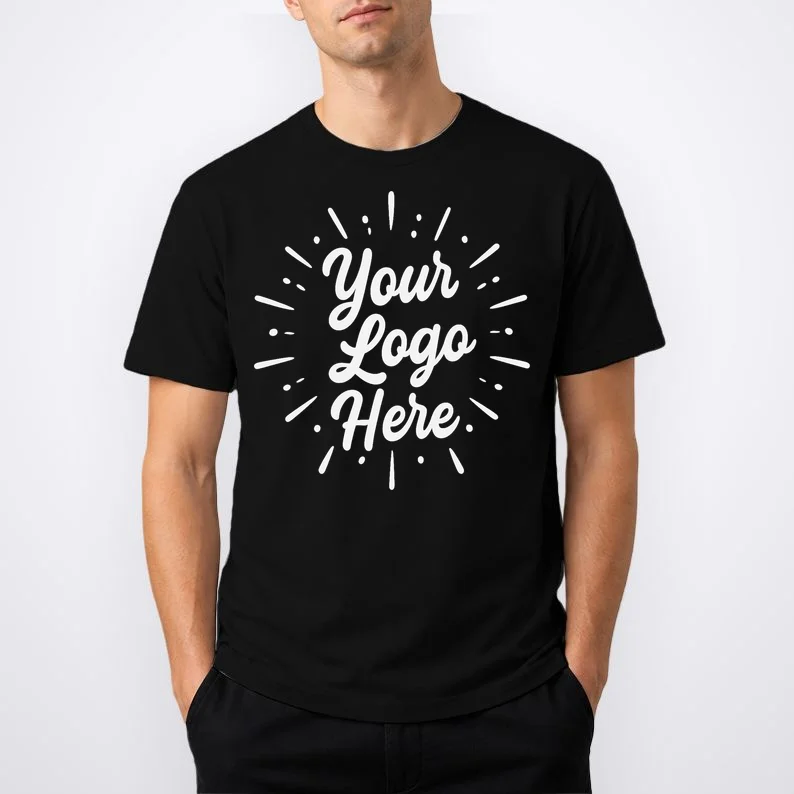 Your Logo Here Custom Business Logo Front And Back T-Shirt - Front 1