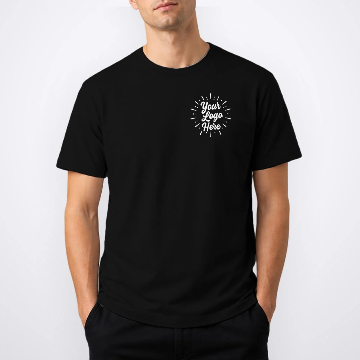 Your Logo Here Custom Business Logo Front And Back T-Shirt - Front 1