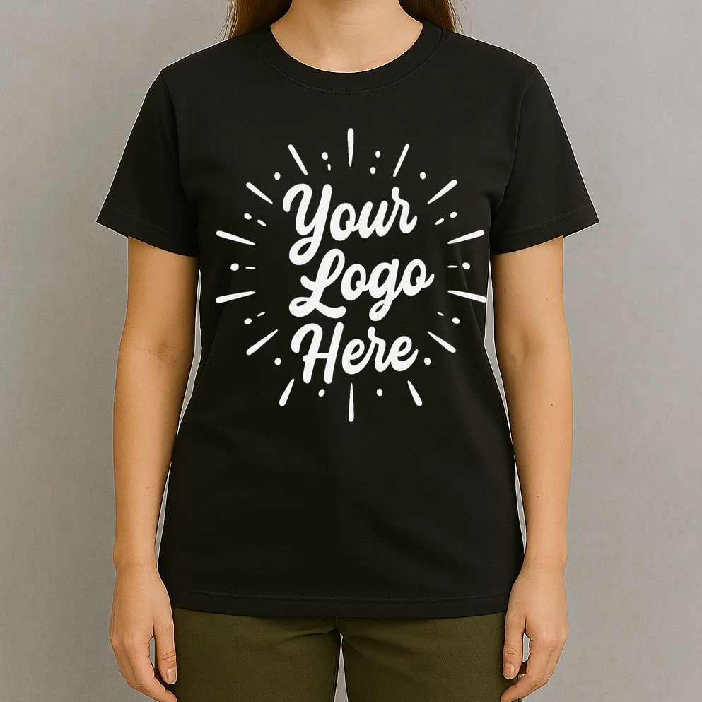 Your Logo Here Custom Business Logo Front And Back T-Shirt - Front 4