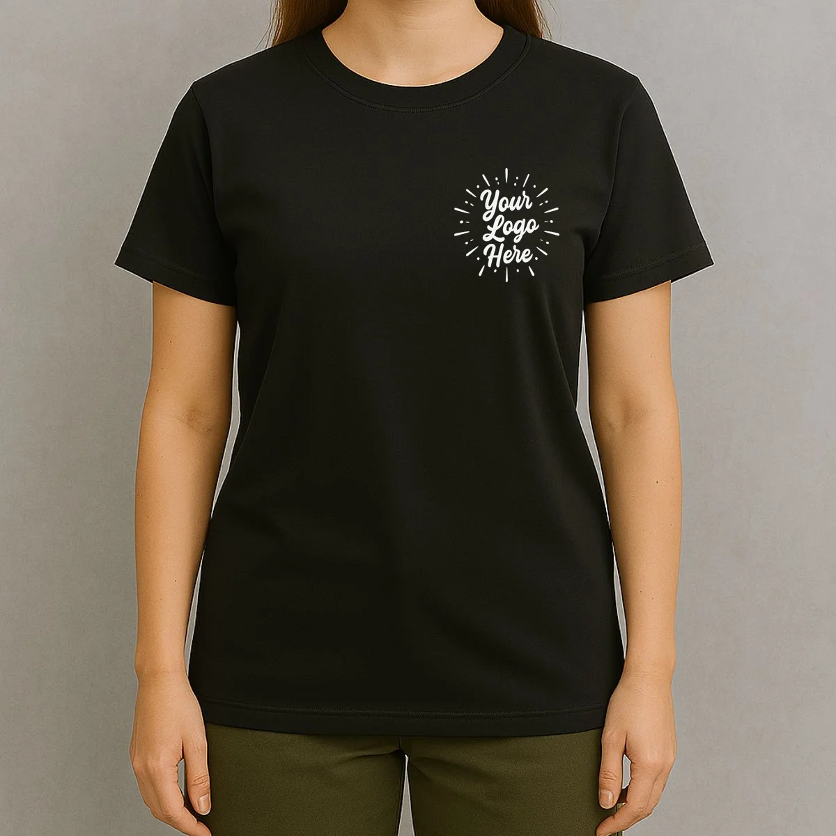 Your Logo Here Custom Business Logo Front And Back T-Shirt - Front 4
