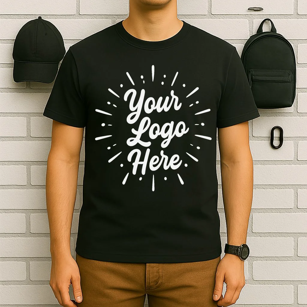 Your Logo Here Custom Business Logo Front And Back T-Shirt - Front 6