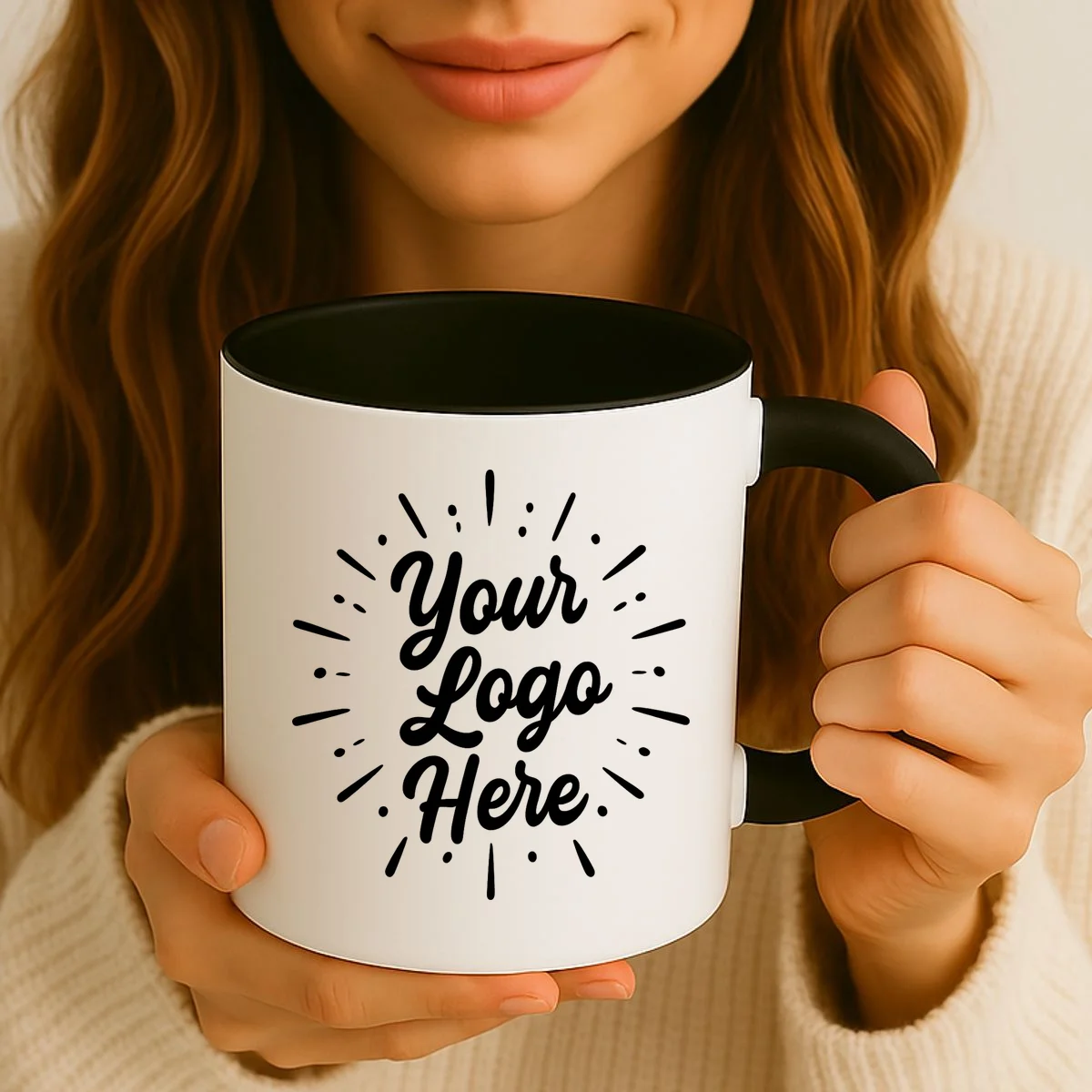 Your Logo Here Custom Business Logo Front And Back Coffee Mug - Front 2