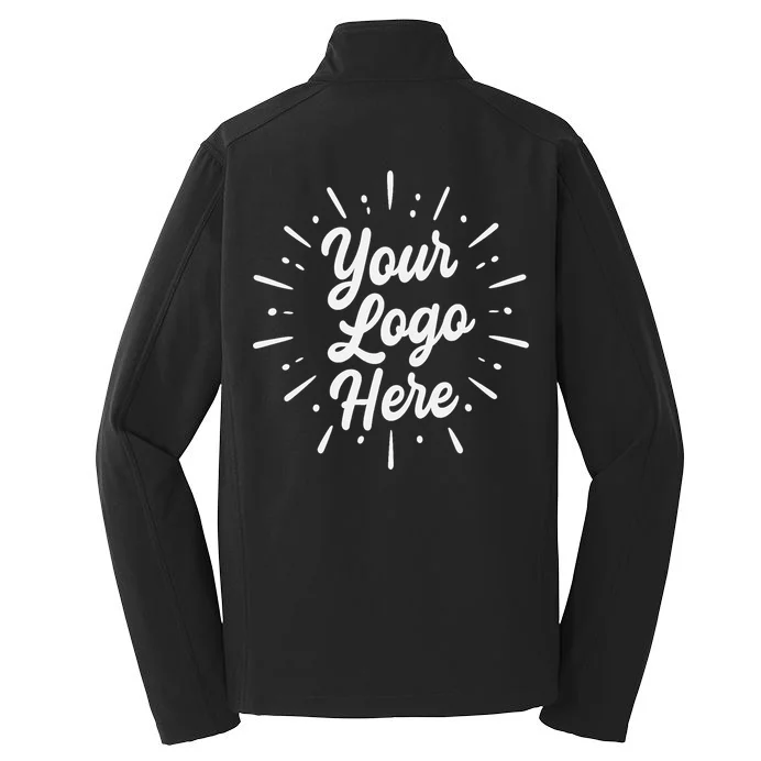 Your Logo Here Custom Business Logo Front And Back Men's Soft Jacket - Back - Close-up