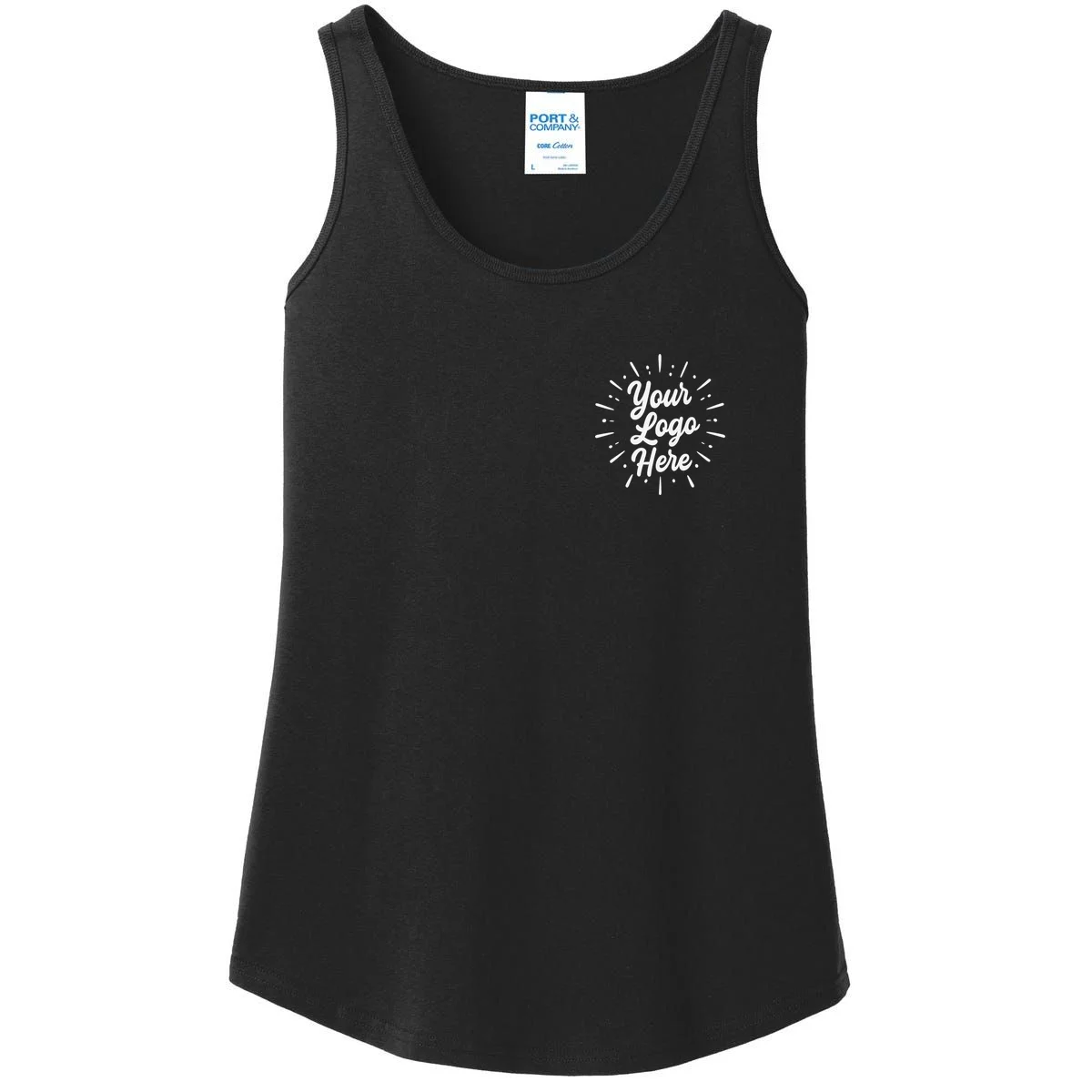 Your Logo Here Custom Business Logo Front And Back Women's Tank Top - Front
