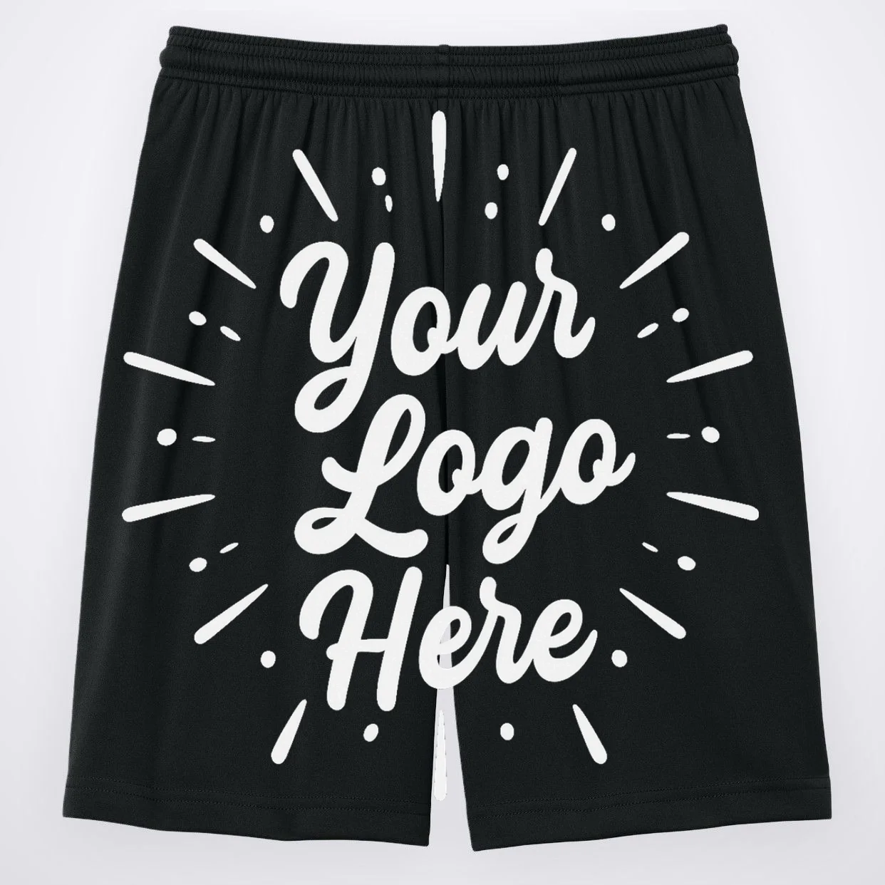 Your Logo Here Custom Business Logo Front And Back Men's Shorts - Back