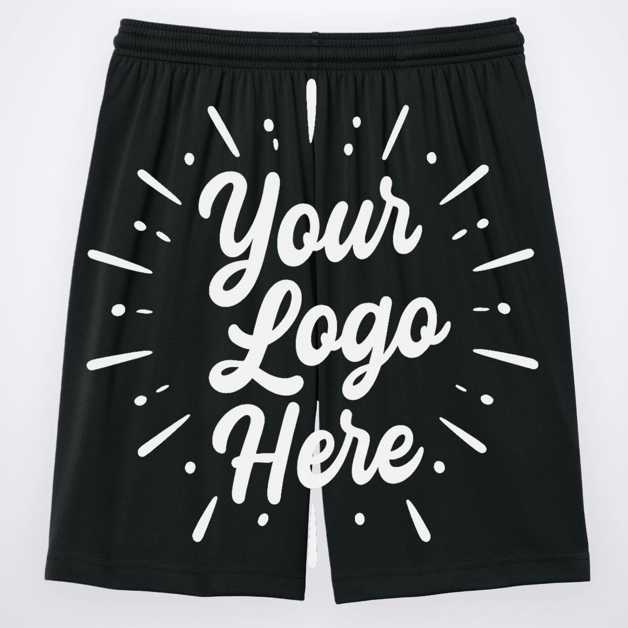 Your Logo Here Custom Business Logo Front And Back Men's Shorts - Back