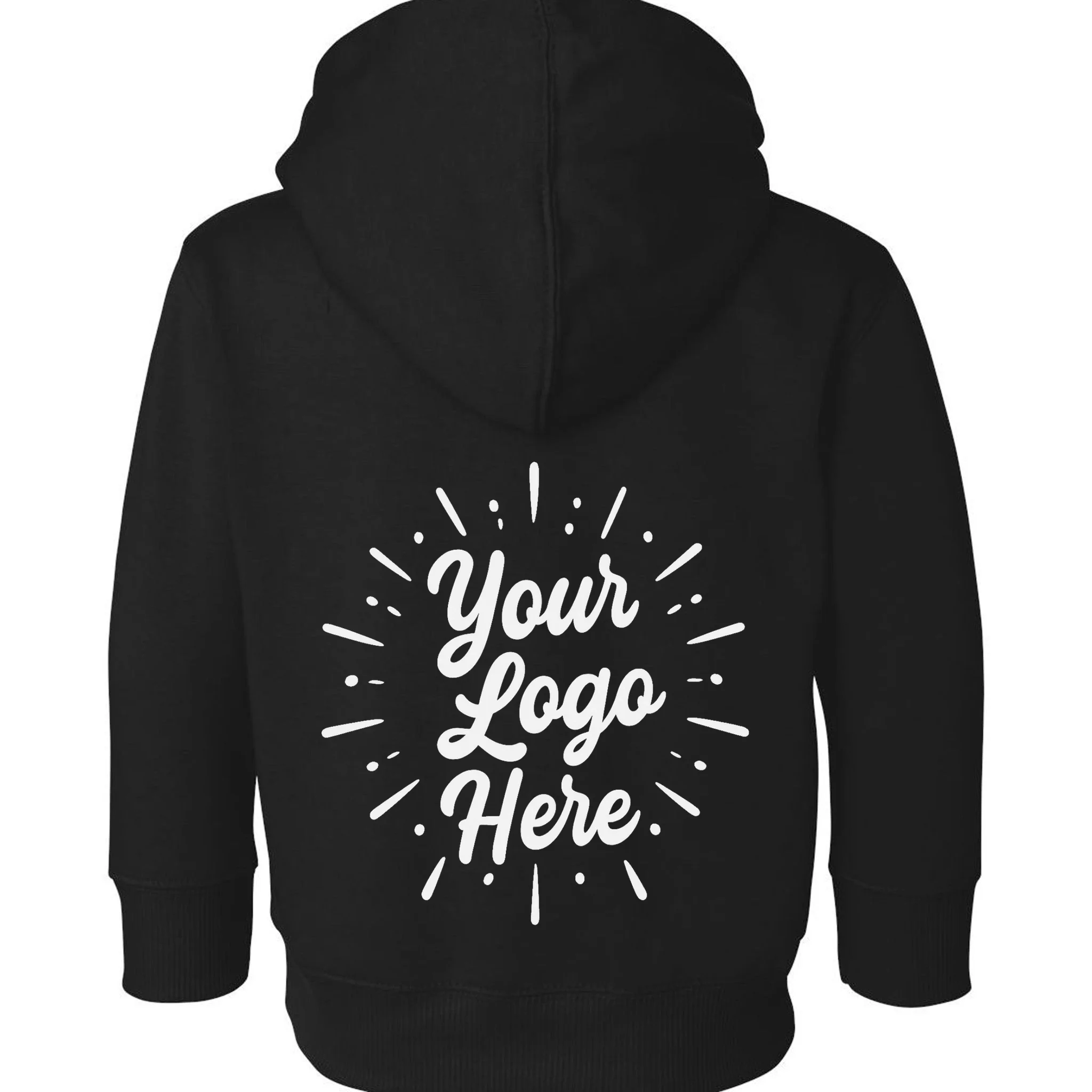 Your Logo Here Custom Business Logo Front And Back Toddler Hoodie - Back