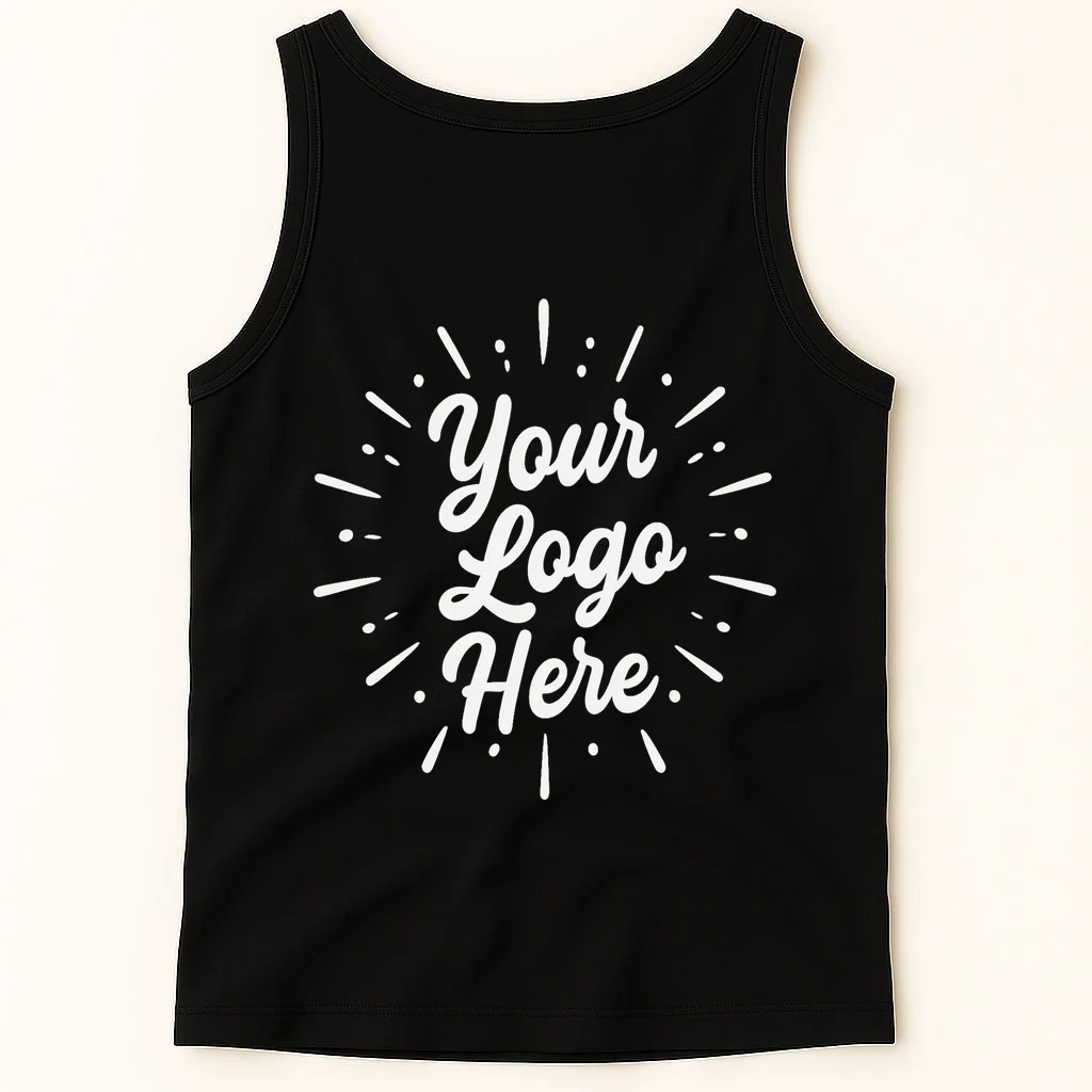Your Logo Here Custom Business Logo Front And Back Tank Top - Back 1