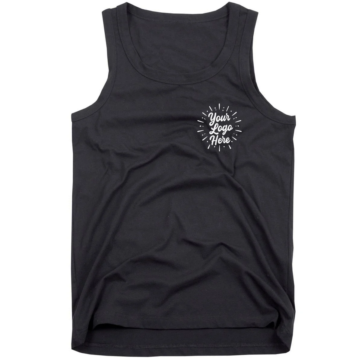 Your Logo Here Custom Business Logo Front And Back Tank Top - Front
