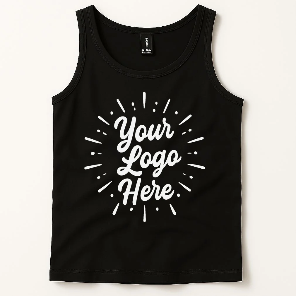 Your Logo Here Custom Business Logo Front And Back Tank Top - Front 1
