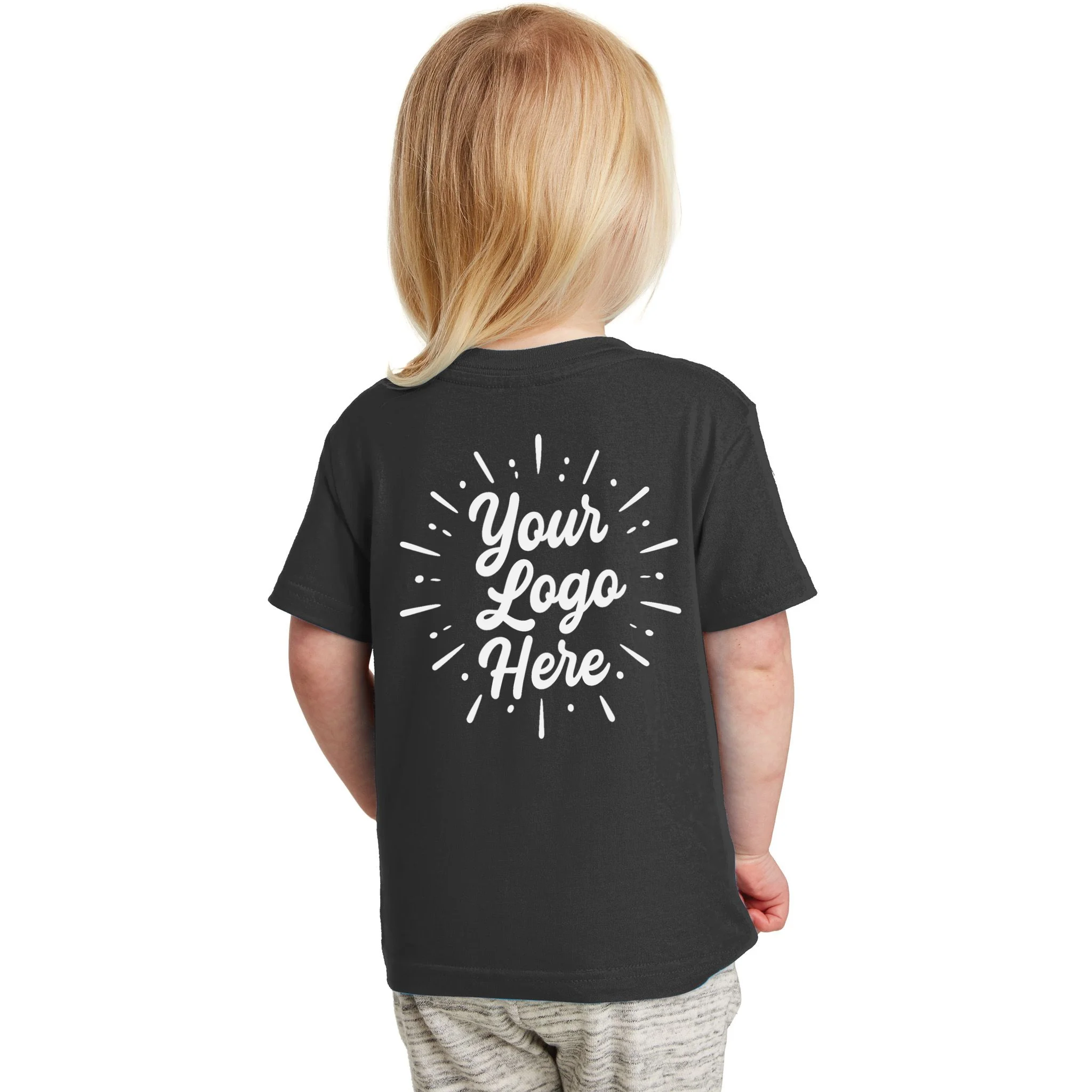 Your Logo Here Custom Business Logo Front And Back Toddler T-Shirt - Back