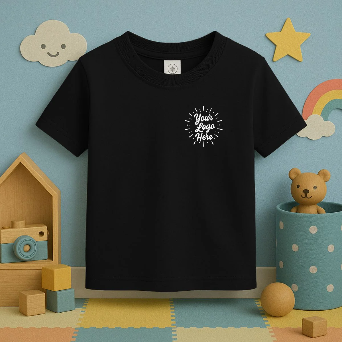 Your Logo Here Custom Business Logo Front And Back Toddler T-Shirt - Front 2