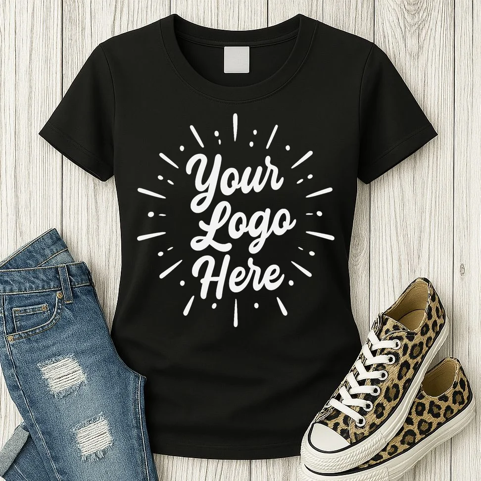 Your Logo Here Custom Business Logo Front And Back Women's T-Shirt - Front 2