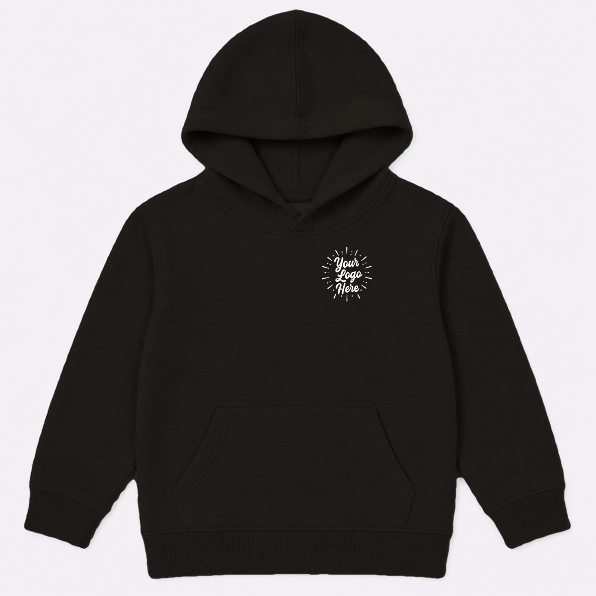 Your Logo Here Custom Business Logo Front And Back Kids Hoodie - Front