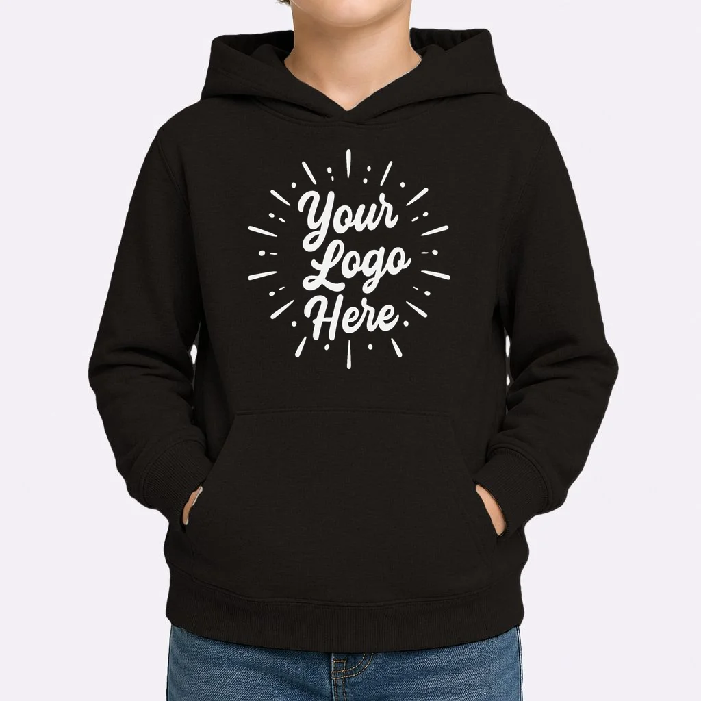 Your Logo Here Custom Business Logo Front And Back Kids Hoodie - Front 1