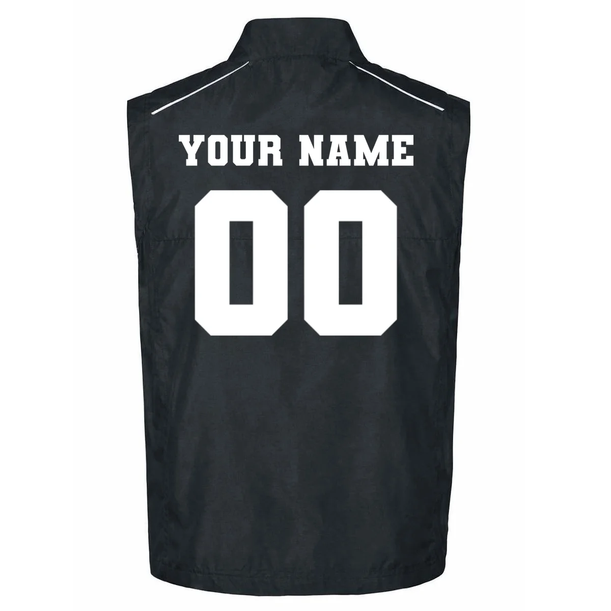 Your Name 00 Custom Jersey Number Sports School Team Personalize Men's Vest - Back - Close-up