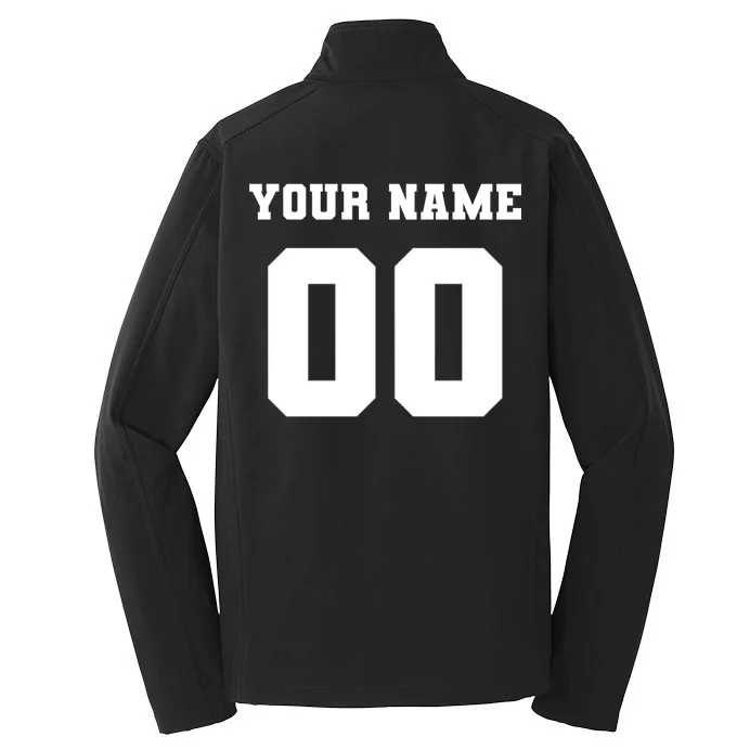 Your Name 00 Custom Jersey Number Sports School Team Personalize Men's Soft Jacket - Back - Close-up