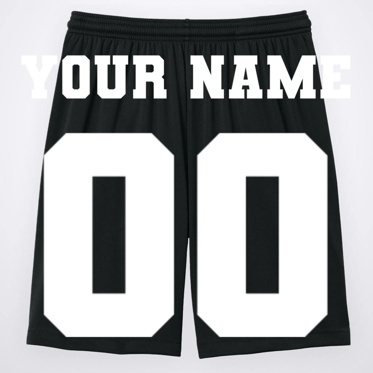 Your Name 00 Custom Jersey Number Sports School Team Personalize Men's Shorts - Back